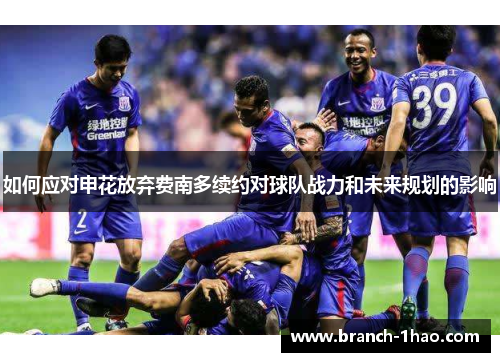 如何应对申花放弃费南多续约对球队战力和未来规划的影响 如何应对申花放弃费南多续约对球队战力和未来规划的影响